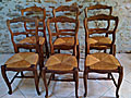 set of 6 old french chairs